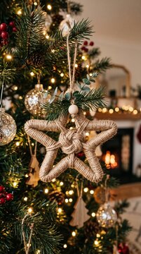 Rope star ornament