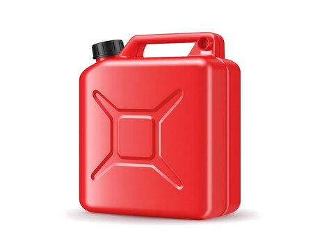 Bright red plastic storage bin with lid and handle.