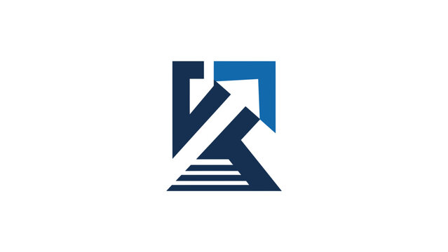 Abstract Geometric Arrow Logo Design