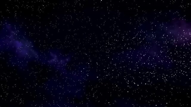 Cosmic starfield timelapse with twinkling celestial objects