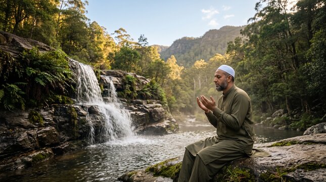 Muslim man praying