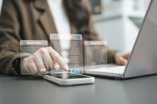 Digital subscription management dashboard compares pricing plans, recurring billing, and premium services for smarter decisions.