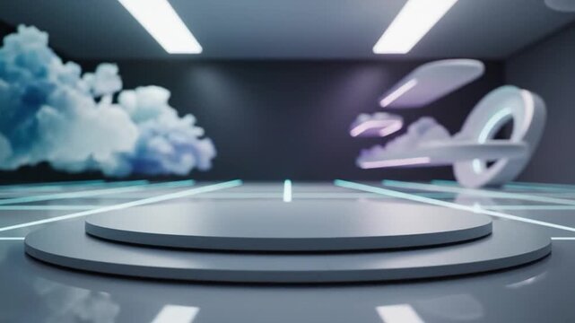 Abstract Modern Digital Environment For Software Demo Mockups