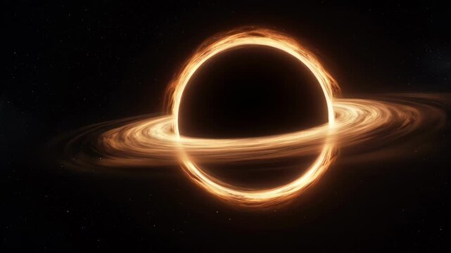 Astronomy science galaxy black hole accretion disk space cosmic dark ring in deep space, black hole ring orbit in galaxy, black hole ring in dark space with glowing accretion disk and dramatic light