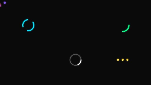 Colorful crescent moon phases with dots illustration