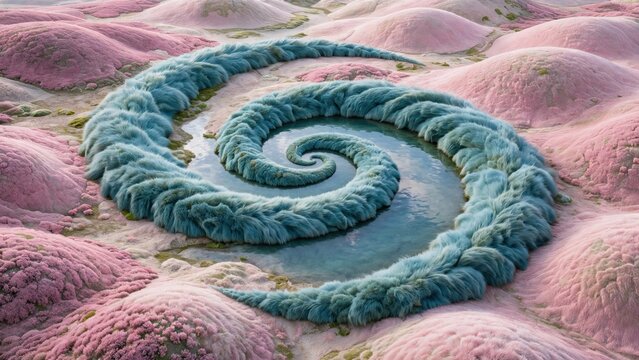 Microscopic Spiral Structure Resembling a Fossilized Serpent.