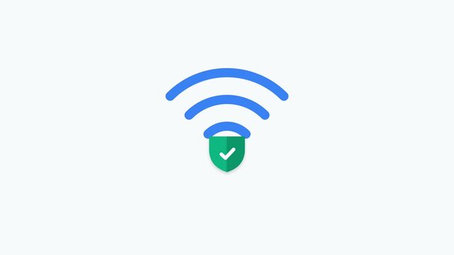 Minimalist digital signal connection animation