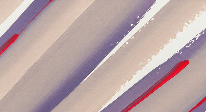 Abstract background with purple brushstroke texture and vibrant red accents on a neutral beige canvas creating a dynamic modern composition