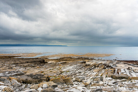 Rocky shoreline seascape on Inisheer, Aran Islands, Ireland