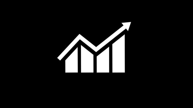 Business graph icon showing growth. business graph showing business success.
