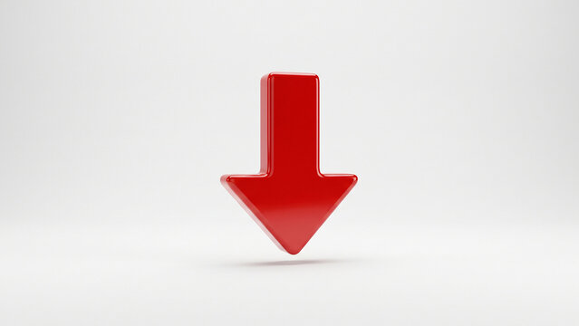red arrow on white background