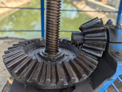 old rusty gear wheel