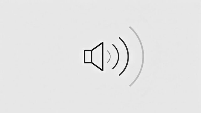 Green Screen Speaker Volume Sound Icon Animation Loop Background 4K