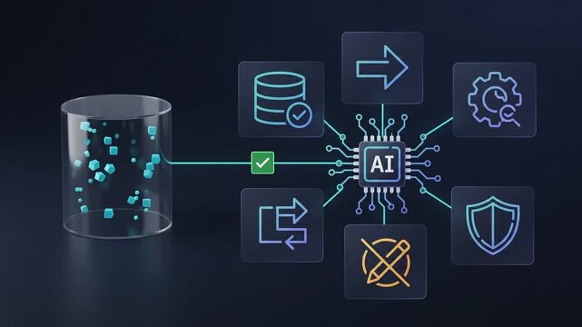 Artificial intelligence accessing digital database securely