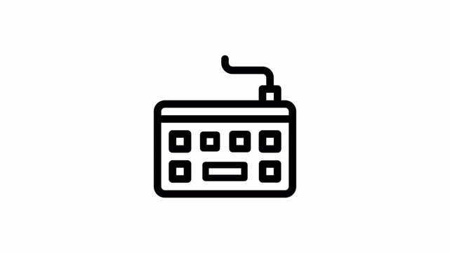 Keyboard minimalist stroke animation