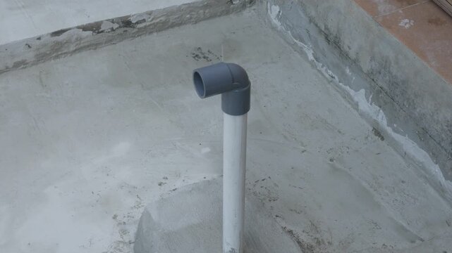 Rooftop PVC Vent Pipe Installation with 90 Degree Elbow Connector