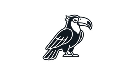 Obraz premium Stylized Toucan Bird Icon Vector Illustration.