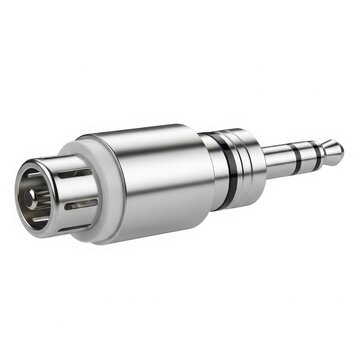 Bnc to rca adapter cable connector isolated on white background