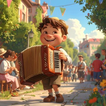 Boy accordion