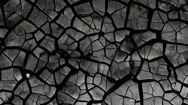 画面いっぱいに広がるひび割れの荒々しいテクスチャー