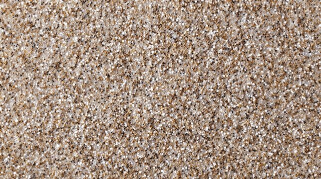 Macro texture of fine quartz sand decorative wall paint, delicate sparkling mineral grains, warm greige color, premium seamless construction material