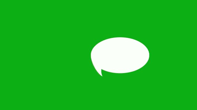 White speech bubble animation overlay designed for green screen chroma key video editing social media content creation motion graphics templates digital marketing and youtube videos