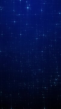 光線の長い星がきれいに輝く星空　前進・星の量：普通　ループ　縦長