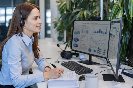 Friendly and helpful customer service support specialists in work