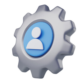 3D User Settings Account Management Concept