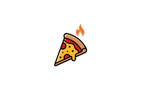 Minimalist Pizzeria Fast Food Delivery Graphic Symbol Asset