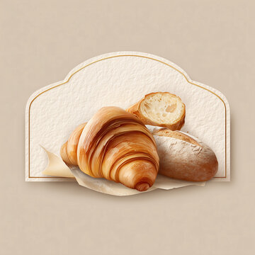 A vintage bakery-style frame featuring a beautiful design, an elegant emblem for cookie packaging, and a traditional bakery symbol; suitable for creating warm, seasonal greeting cards and gift tags.