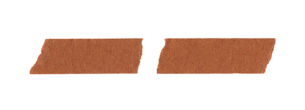 Two brown textured parallelogram shapes for graphic design and decoration