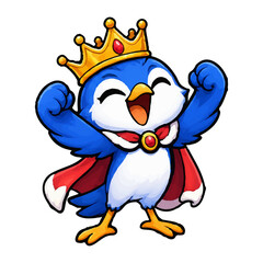 Naklejka premium happy bird king 