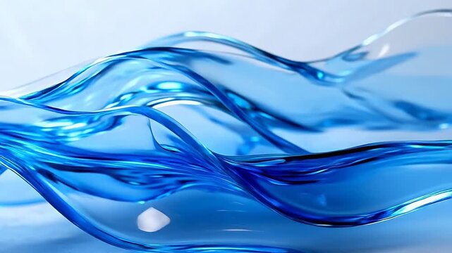 Blue liquid wave motion