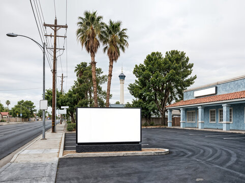 Advertising Billboard Sign Mockup Blank Street