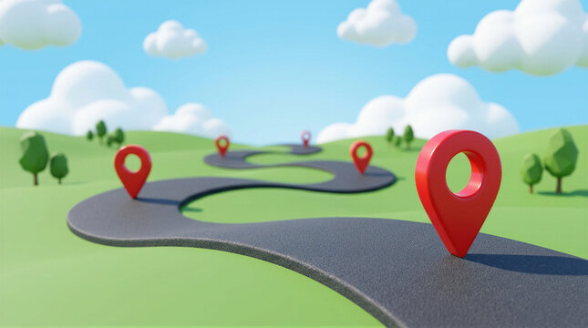 Location Pin Map GPS Navigation Road Business