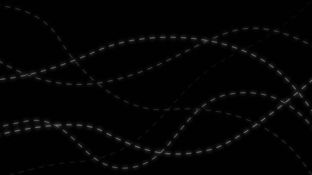 Dotted line animation on white background. Animation of a dotted line path from. dotted line animation isolated. 4k Animation video.