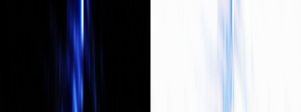 Abstract blue light streaks effect, modern digital design element, Transparent background