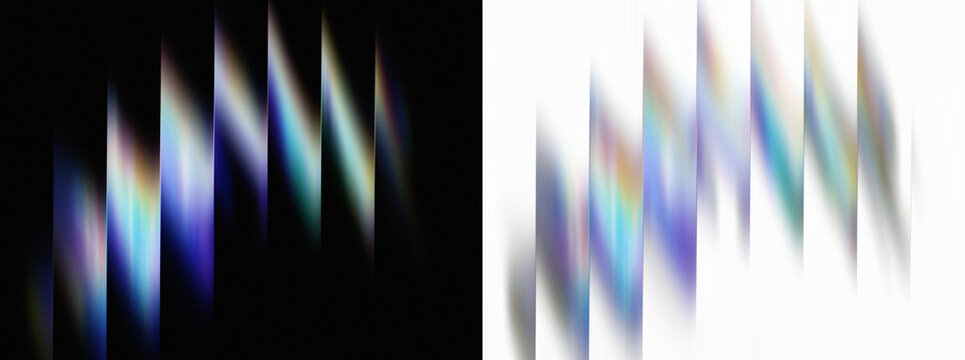 Abstract light prism effect, colorful rainbow glow for overlay design, Transparent background