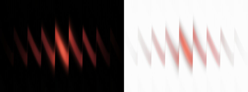 Abstract red light pattern, modern motion blurred effect for tech background, Transparent background