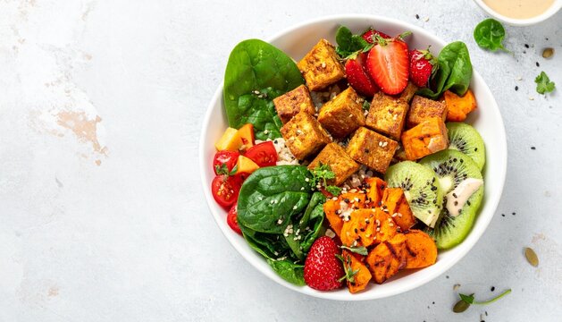 Plant Based Tempeh Breakfast Bowl for Healthy Morning Nutrition