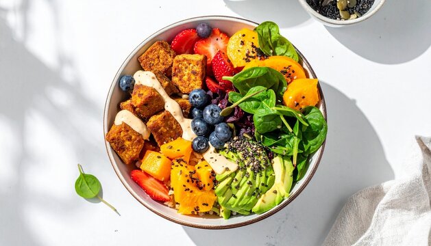 Plant Based Tempeh Breakfast Bowl for Healthy Morning Nutrition