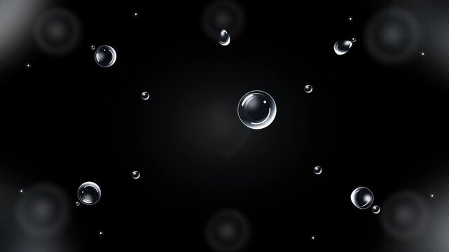 Slow Motion Water Droplet Explosion Macro Splash Seamless Loop on transparent Background