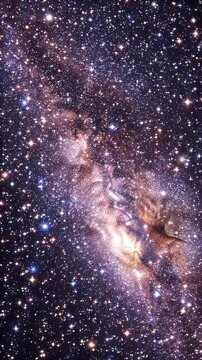 Vibrant Milky Way Glowing Stars Deep Space - A breathtaking view of the vibrant Milky Way, filled with countless glowing stars in the deep expanse of space.