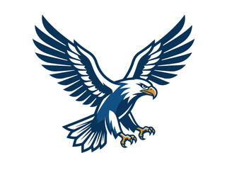 Naklejka premium Majestic Eagle Landing, Isolated Icon