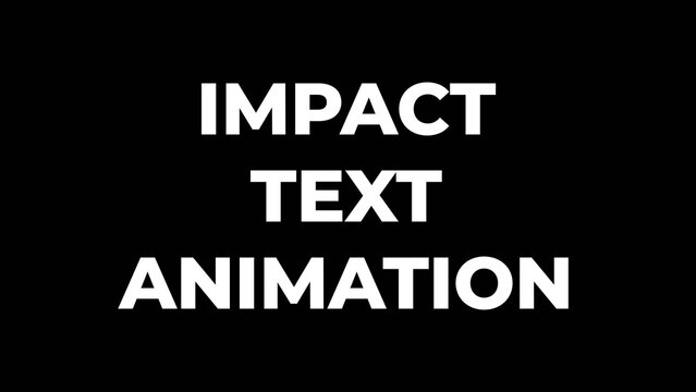 Impact Text Animation