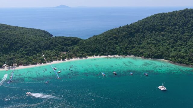 Coral Beach in Phuket Thailand during summer