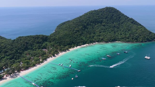 Coral Beach in Phuket Thailand during summer