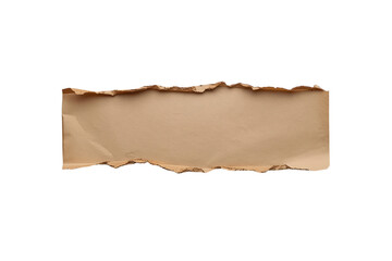 Fototapeta premium Narrow blank kraft paper strip with dark rough border
