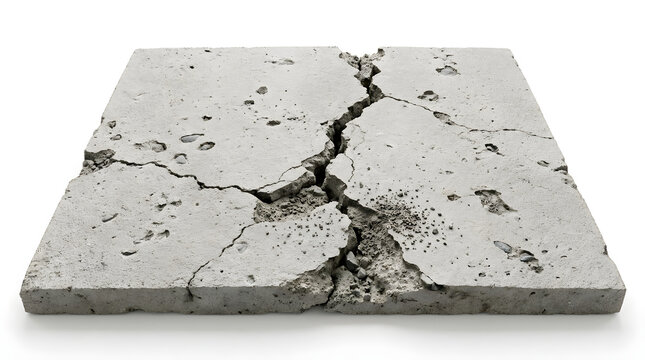 Cracked concrete slab texture. Broken cement surface with deep fissures and grunge details.